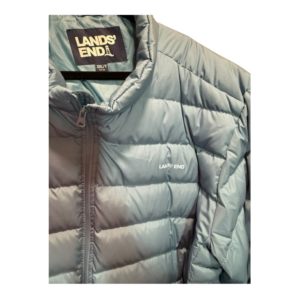 Lands’ End Down Puffer Down Winter Jacket Blue 3x… - image 6